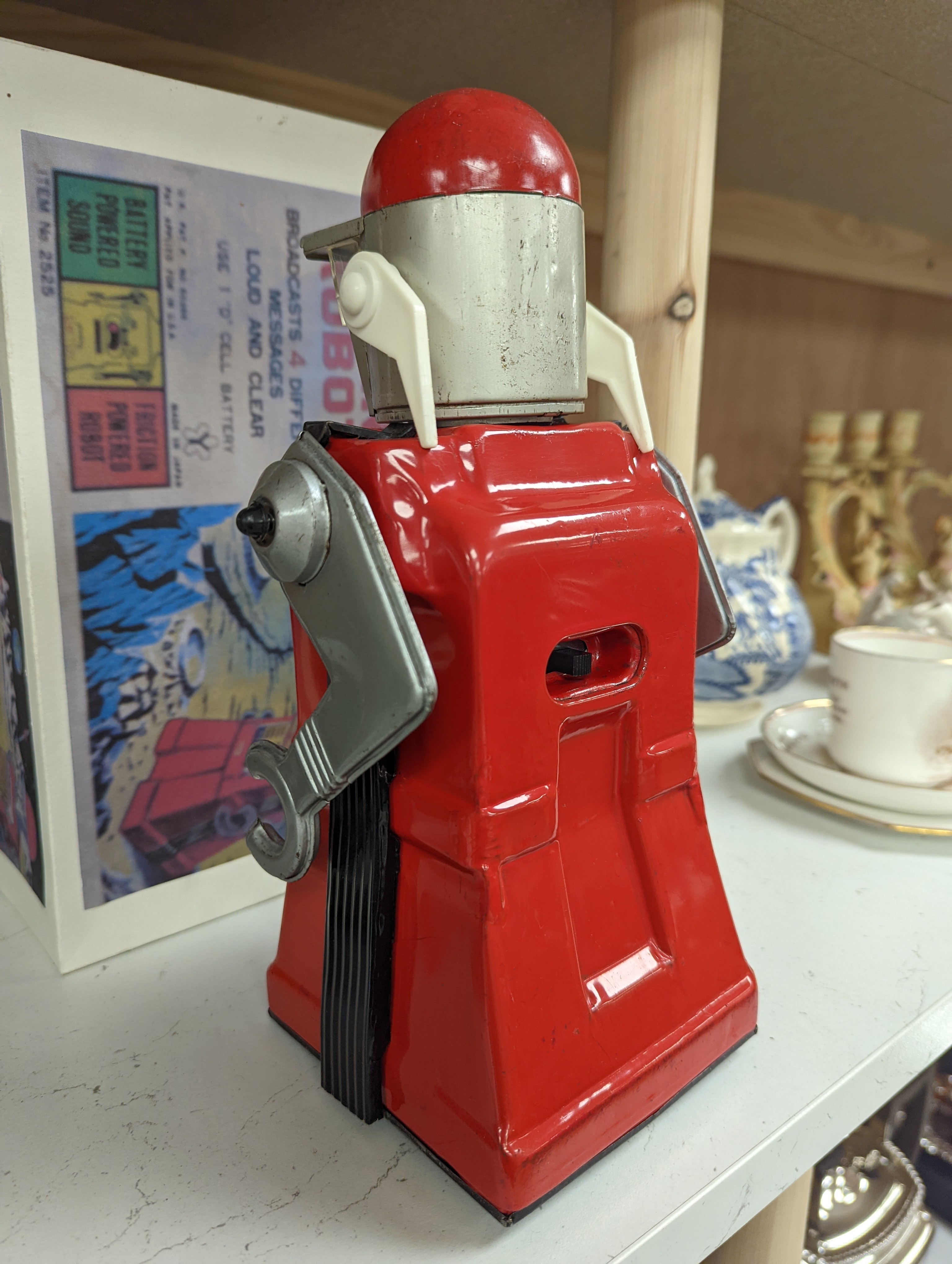 A Yonezawa (Japan) battery operated talking robot (replacement box) robot 26cm